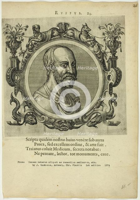 Portrait of Ruffus, published 1574. Creators: Unknown, Johannes Sambucus.