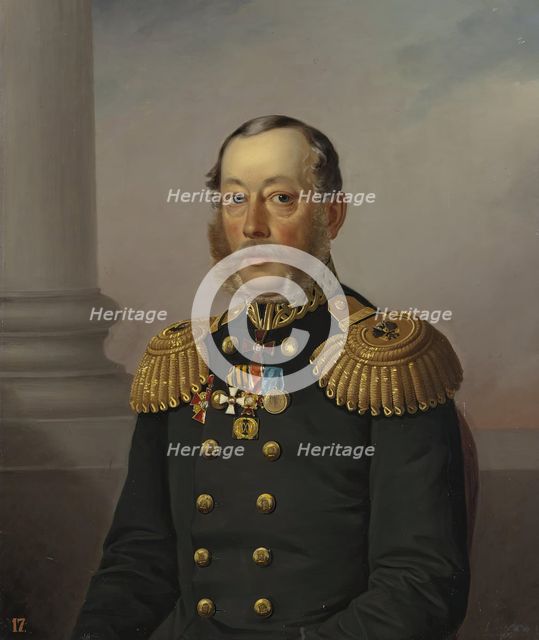 Portrait of S.S. Nakhimov, 1862. Creator: Aleksey Vasilyev.