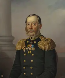 Portrait of S.S. Nakhimov, 1862. Creator: Aleksey Vasilyev