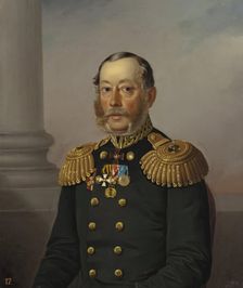 Portrait of S.S. Nakhimov, 1862. Creator: Aleksey Vasilyev