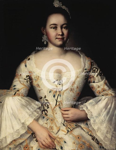 Portrait of S.S. Yakovleva, 1760. Creator: Ivan Vishnyakov.