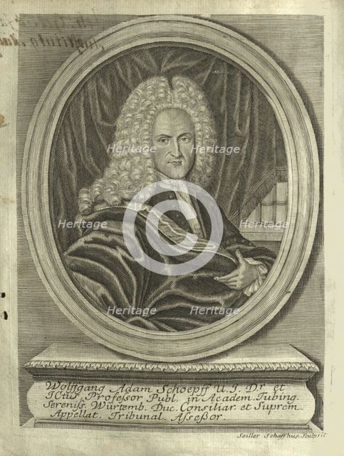 Portrait of Wolfgang Adam Schoepf the Younger (1679-1770), ca 1728.