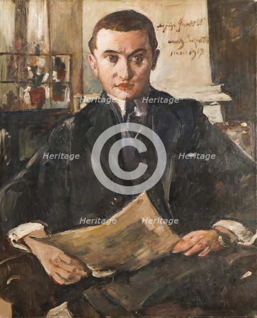 Portrait of Wolfgang Gurlitt, 1917. Creator: Corinth, Lovis (1858-1925).