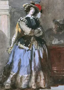 Portrait of Woman 19th century. Artist: Eugene Louis Lami