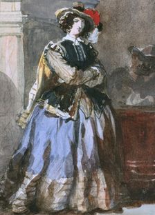 Portrait of Woman 19th century. Artist: Eugene Louis Lami