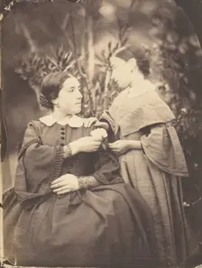 Portrait of Woman and Child, 1855. Creator: Jean-Baptiste Frénet