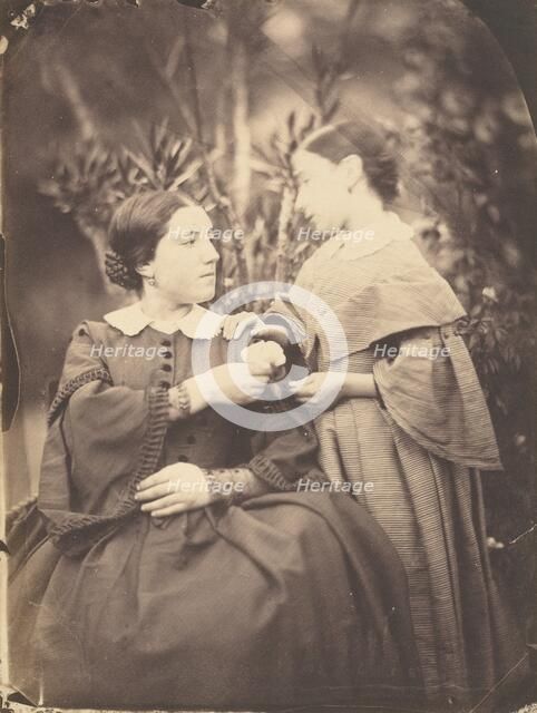 Portrait of Woman and Child, 1855. Creator: Jean-Baptiste Frénet.