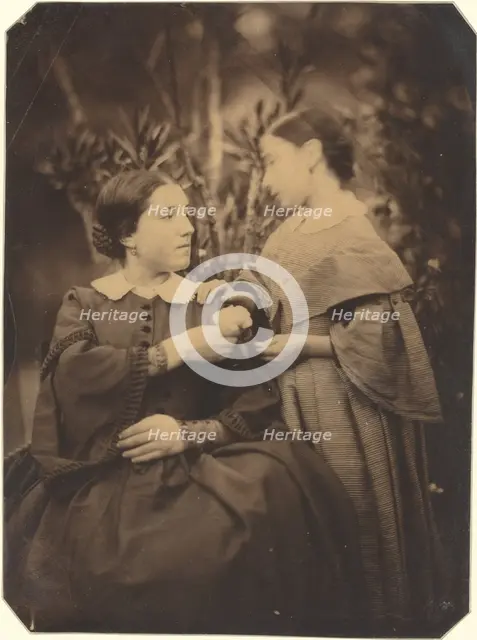 Portrait of Woman and Child, 1855. Creator: Jean-Baptiste Frénet.