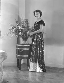 Portrait of woman in evening dress, (Isle of Wight?), c1935. Creator: Kirk & Sons of Cowes