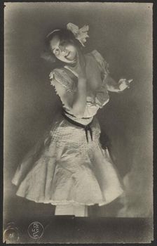 Portrait of woman in white dress, 1900-1915. Creator: Constant Puyo