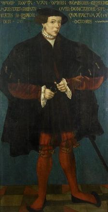 Portrait of Worp van Ropta, Chief Magistrate of East Dongeradeel, 1542. Creator: Friese School 1542