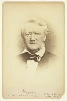Portrait of Wagner, 1877. Creator: Elliott & Fry