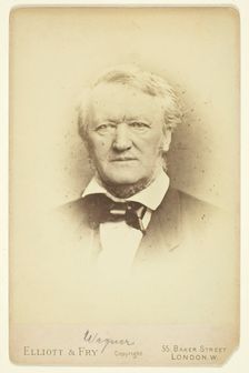 Portrait of Wagner, 1877. Creator: Elliott & Fry