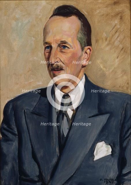 Portrait of Wäinö Wallin, 1945. Creator: Oskari Paatela.