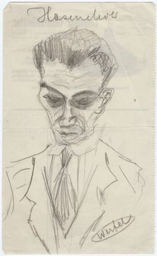 Portrait of Walter Hasenclever (1890-1940), Early 1930s. Artist: Werfel, Franz (1890-1945)