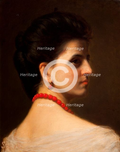 Portrait of Wanda Monné, 1867. Creator: Francisek Streitt.