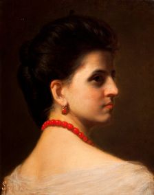 Portrait of Wanda Monné, 1867. Creator: Francisek Streitt