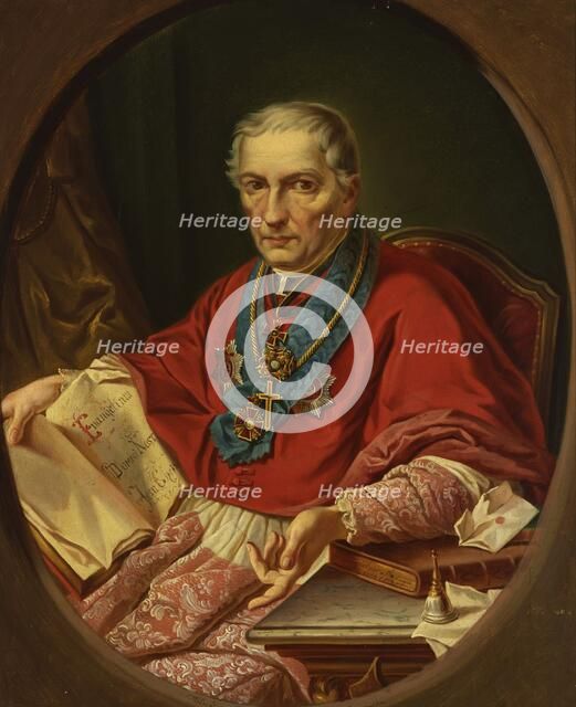 Portrait of Warsaw Archbishop Antoni Melchior Fijalkowski, 1854. Creator: Stefan Kokular.