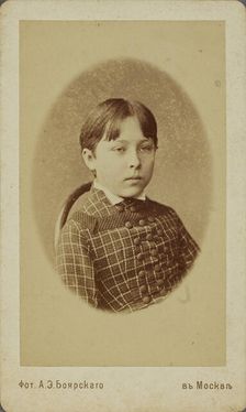 Portrait of Wassily Kandinsky as Child, c1867. Creator: Photo studio A.E. Boyarskyi, Moscow
