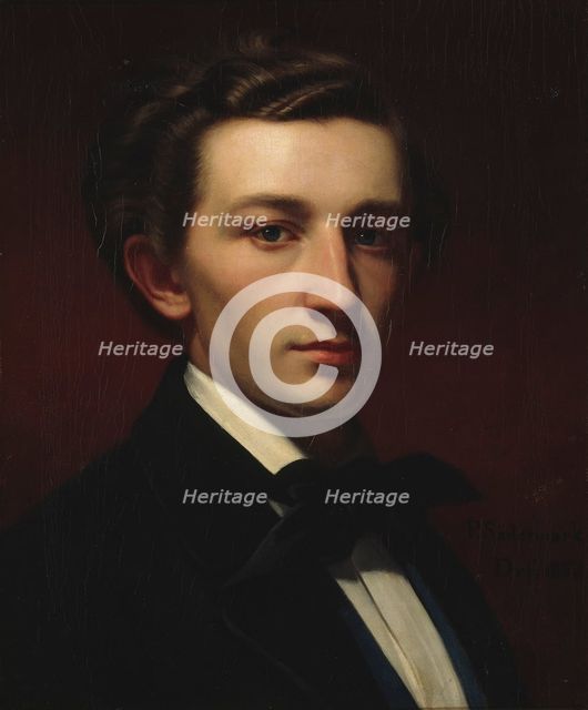 Portrait of Werner Holmberg, 1853. Creator: Per Sodermark.