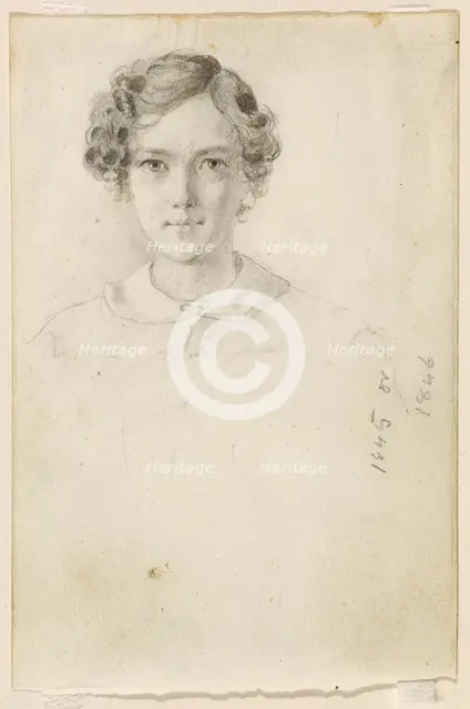 Portrait of Whistler, 1845 or 1846. Creator: James Abbott McNeill Whistler.