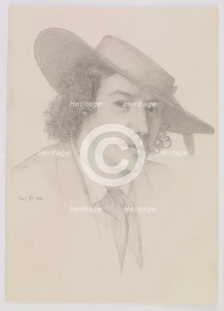 Portrait of Whistler, 1858. Creator: Edward John Poynter.
