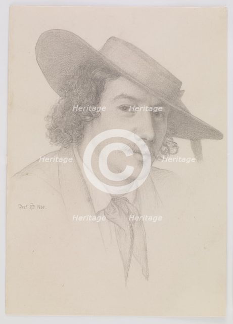 Portrait of Whistler, 1858. Creator: Edward John Poynter.