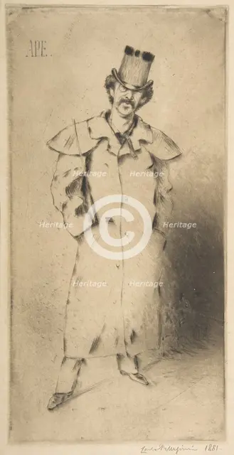 Portrait of Whistler, 1881. Creator: Carlo Pellegrini.
