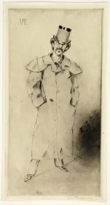 Portrait of Whistler, 1881. Creator: Carlo Pellegrini