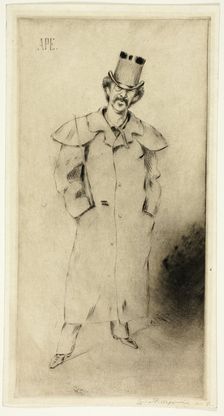 Portrait of Whistler, 1881. Creator: Carlo Pellegrini