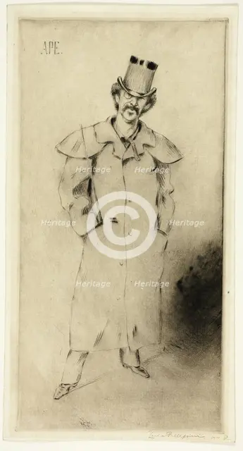 Portrait of Whistler, 1881. Creator: Carlo Pellegrini.