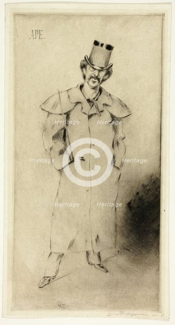 Portrait of Whistler, 1881. Creator: Carlo Pellegrini.