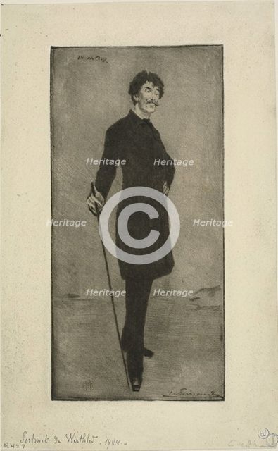 Portrait of Whistler, c. 1888. Creator: Henri-Charles Guerard.