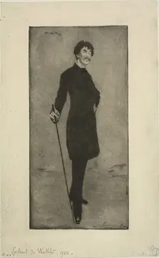 Portrait of Whistler, c. 1888. Creator: Henri-Charles Guerard