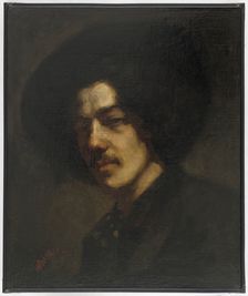 Portrait of Whistler with a Hat, 1857-1859. Creator: James Abbott McNeill Whistler