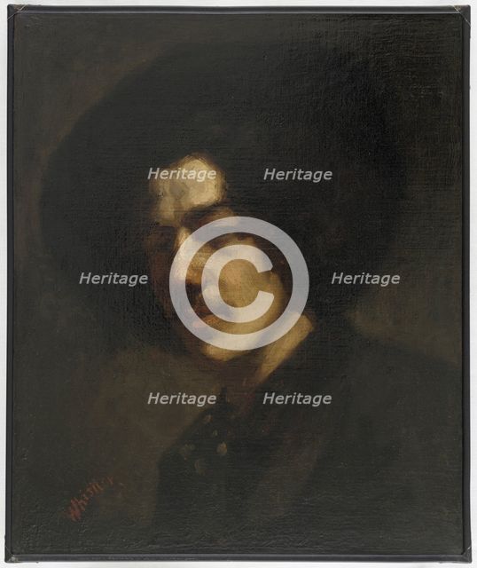 Portrait of Whistler with a Hat, 1857-1859. Creator: James Abbott McNeill Whistler.