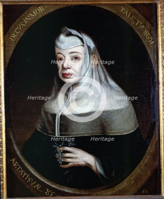 'Portrait of widow or nun', 17th century. Creator: Ruiz de la Iglésia, Francisco (1649-1704).