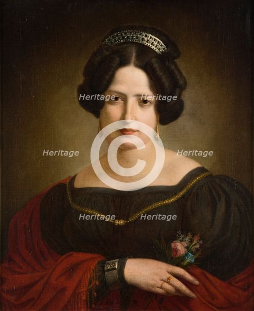 Portrait of Wife Antonina, c1830. Creator: Kanuty Rusiecki.