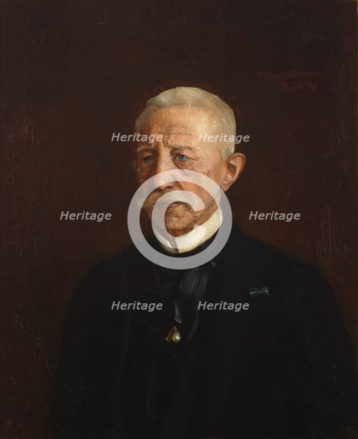 Portrait of Wiktor Oslawski, 1890. Creator: Teodor Axentowicz.