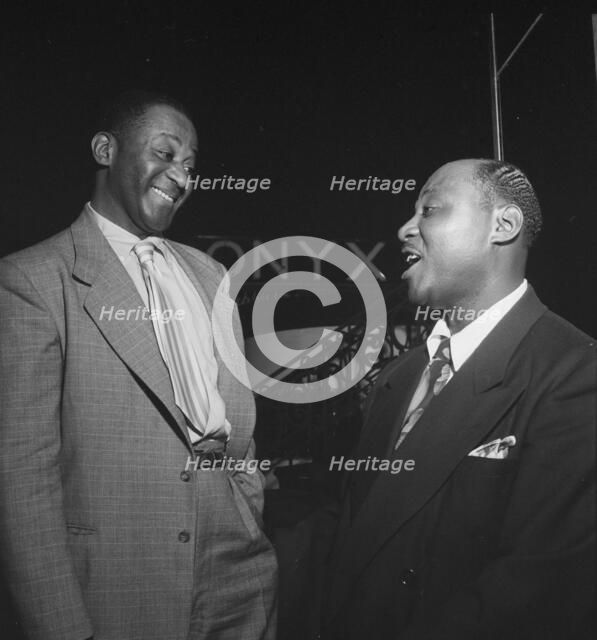 Portrait of Wilbur De Paris and Sidney De Paris, Onyx, New York, N.Y., ca. July 1947. Creator: William Paul Gottlieb.