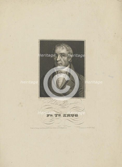 Portrait of Wilhelm Traugott Krug (1770-1842) , 1828-1829. Creator: Falcke, Tobias (active 1820s-1830s).