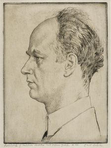Portrait of Wilhelm Furtwängler (1886-1954), 1928. Artist: Orlik, Emil (1870–1932)