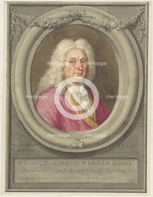 Portrait of Wilhelm Hermann Werner, 1735. Creator: Tako Hajo Jelgersma.