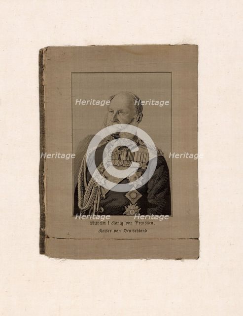 Portrait of Wilhelm I, King of Prussia, Emperor of Germany (1797-1888), Lyon, 19th century. Creator: Michel-Marie Carquillat.