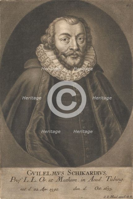 Portrait of Wilhelm Schickard (1592-1635). Creator: Anonymous.