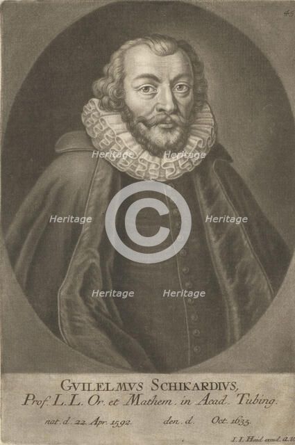 Portrait of Wilhelm Schickard (1592-1635). Creator: Anonymous.