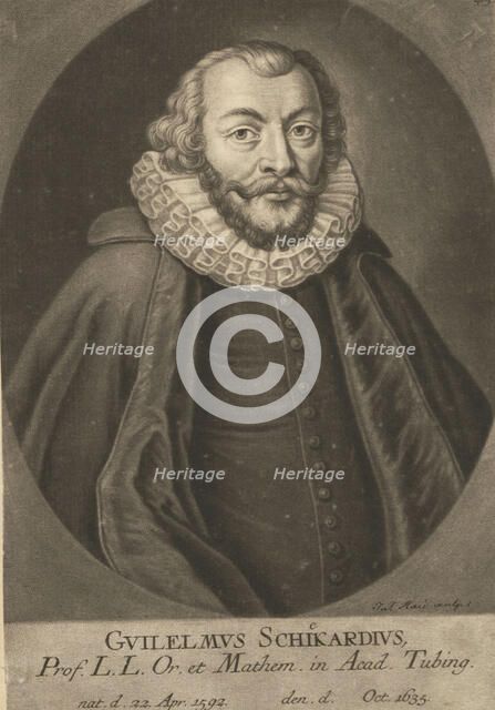 Portrait of Wilhelm Schickard (1592-1635). Creator: Anonymous.
