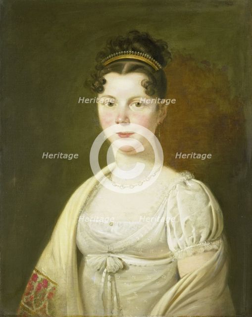 Portrait of Wilhelmina Maria Haack (1786-1857), fourth Wife of Gerrit Verdooren, 1814-1820. Creator: Adriaan De Lelie.