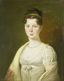 Portrait of Wilhelmina Maria Haack (1786-1857), fourth Wife of Gerrit Verdooren, 1814-1820. Creator: Adriaan De Lelie