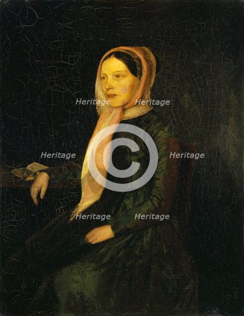 Portrait of Wilhelmine Wiggenhauser, (widowed Lippe-Rumpf), Aunt of the Artist, 1849. Creator: Arnold Bocklin.